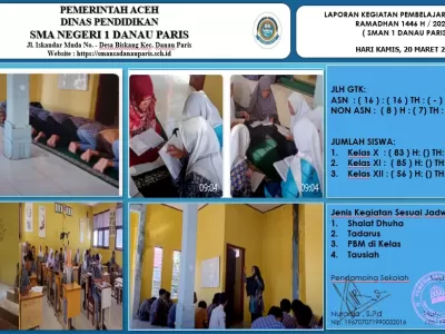 Kegiatan Ramadhan 1446 H SMAN 1 Danau Paris